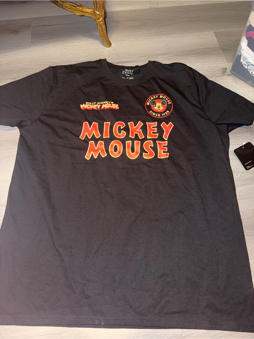 Disney Mickey Mouse Black Graphic Tee - Classic Logo